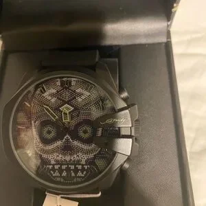 Ed Hardy | Accessories | Ed Hardy Black Sporty Chronograph Watch | Poshmark